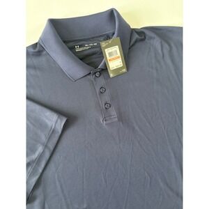 Under Armour Mens Corp Performance Polo Shirt Academy Blue 1261172 3XL NWT